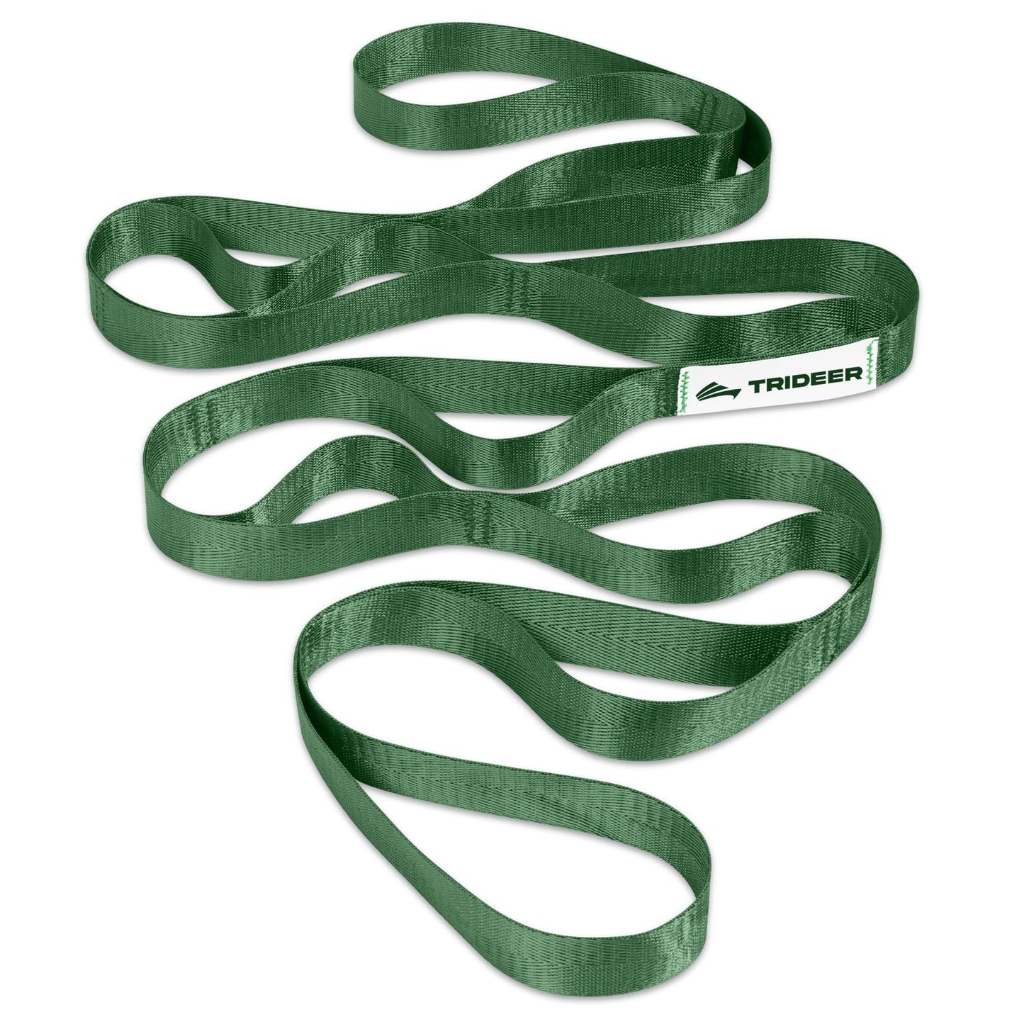 Trideer Non-Elastic Stretching Strap with Loops for Physical Therapy & Rehab, Knee Hip Leg ROM Post-Surgery, Yoga Strap for Stretching, Leg Lifter Strap Mobility Aid, Hamstring Calf Back