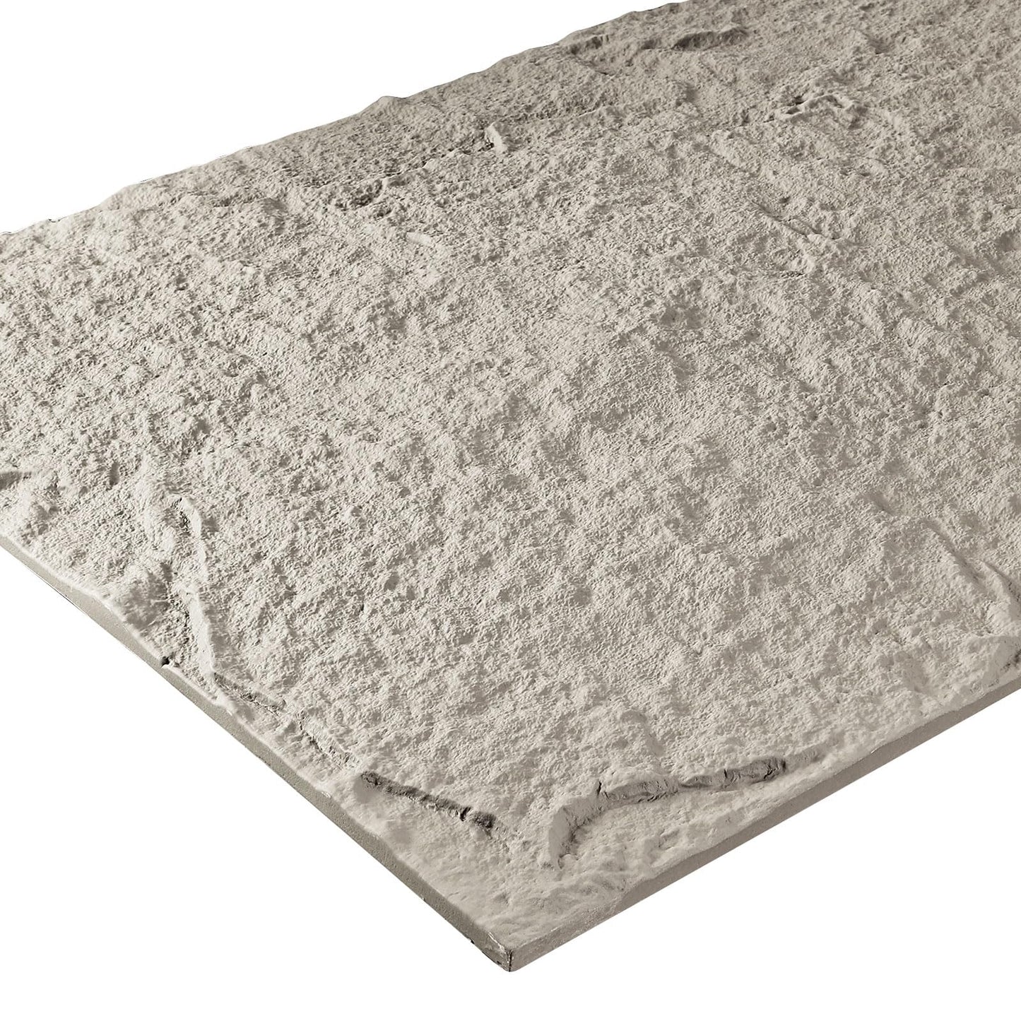 Artbrix 5-Pack 3D Faux Stone Wall Panels, PU Cement-Texture Wainscoting Panels for Interior Walls – Waterproof & Lightweight, Covers 38.7 Sq.Ft, 47.2" x 23.6", for TV Wall, Living Room,Cement Gray