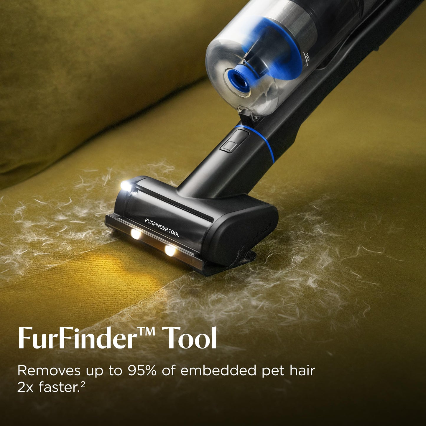 Bissell PowerClean FurGuard 280W Self-Standing Cordless Vacuum w/Self-Cleaning Brush Roll, Strong Suction, Removeable Battery, Wall Mount, Upholstery Tool & Bright Headlights