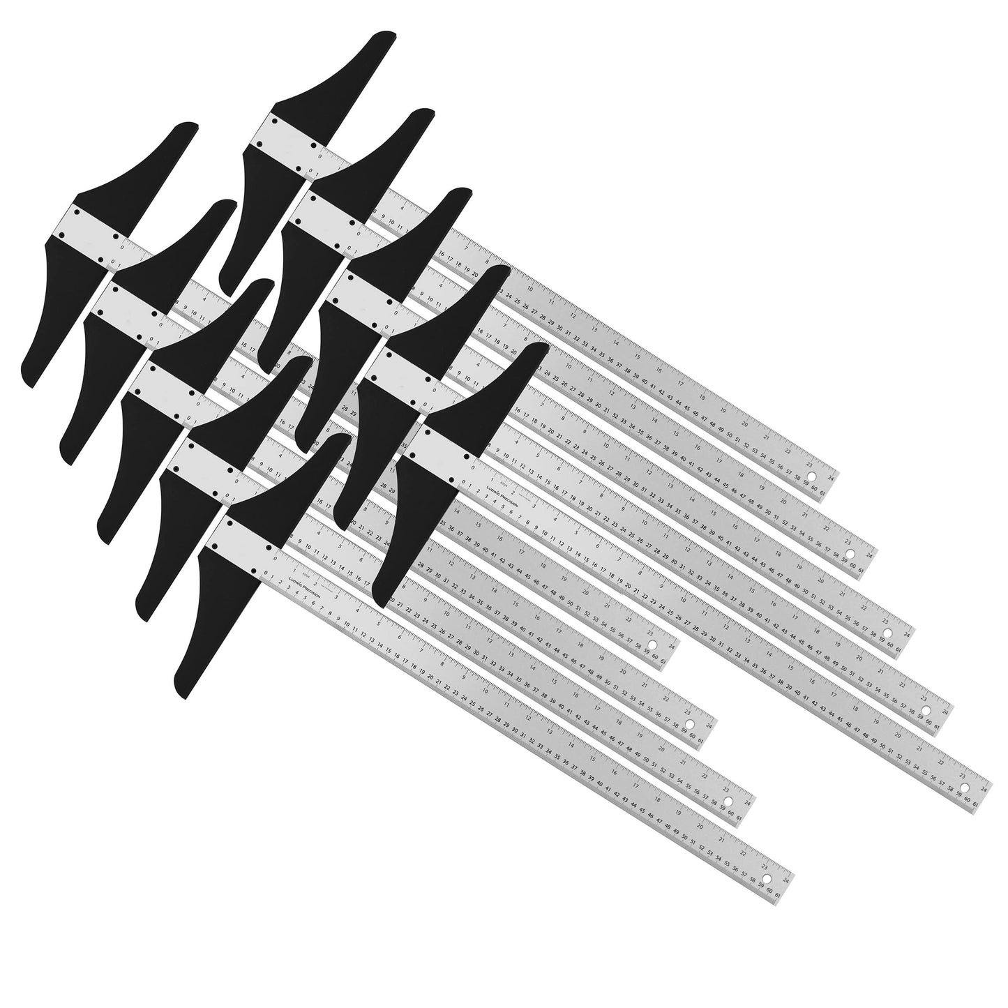 Ludwig Precision Standard Aluminum T-Square for Art, Framing & Drafting, 24-inch (10 Pack)