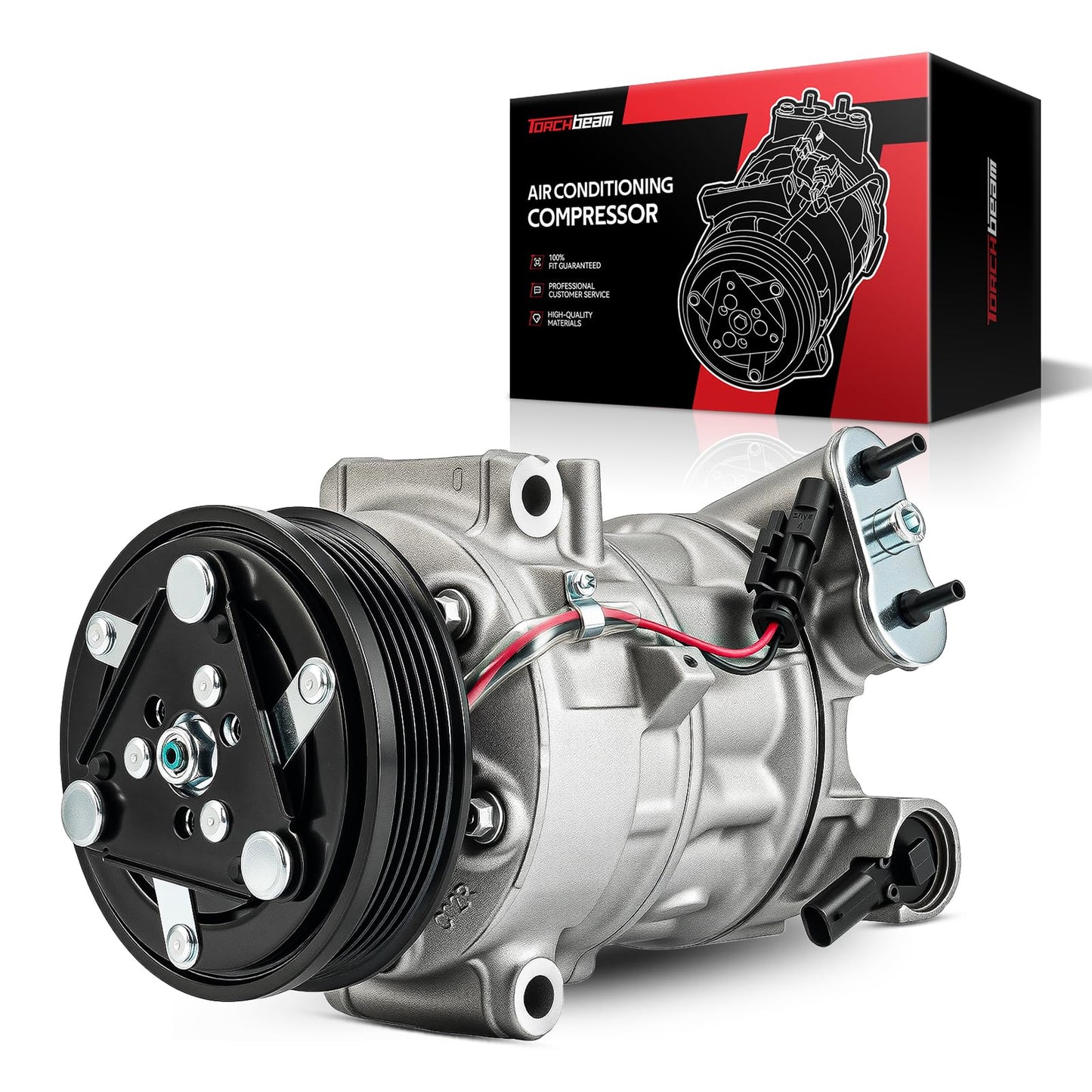 Torchbeam A/C Compressor with Clutch Fit for Chevrolet Cruze 2016, 2015, 2017-2019 1.4T, Replace# 8819A9970,39067789, Reliable Air Conditioning Compressors