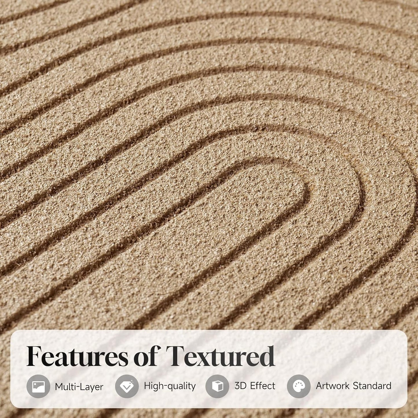 Regine Switzerland 3D Textured Wall Art Set - Modern Beige & Brown Abstract Paintings | 24x36 In