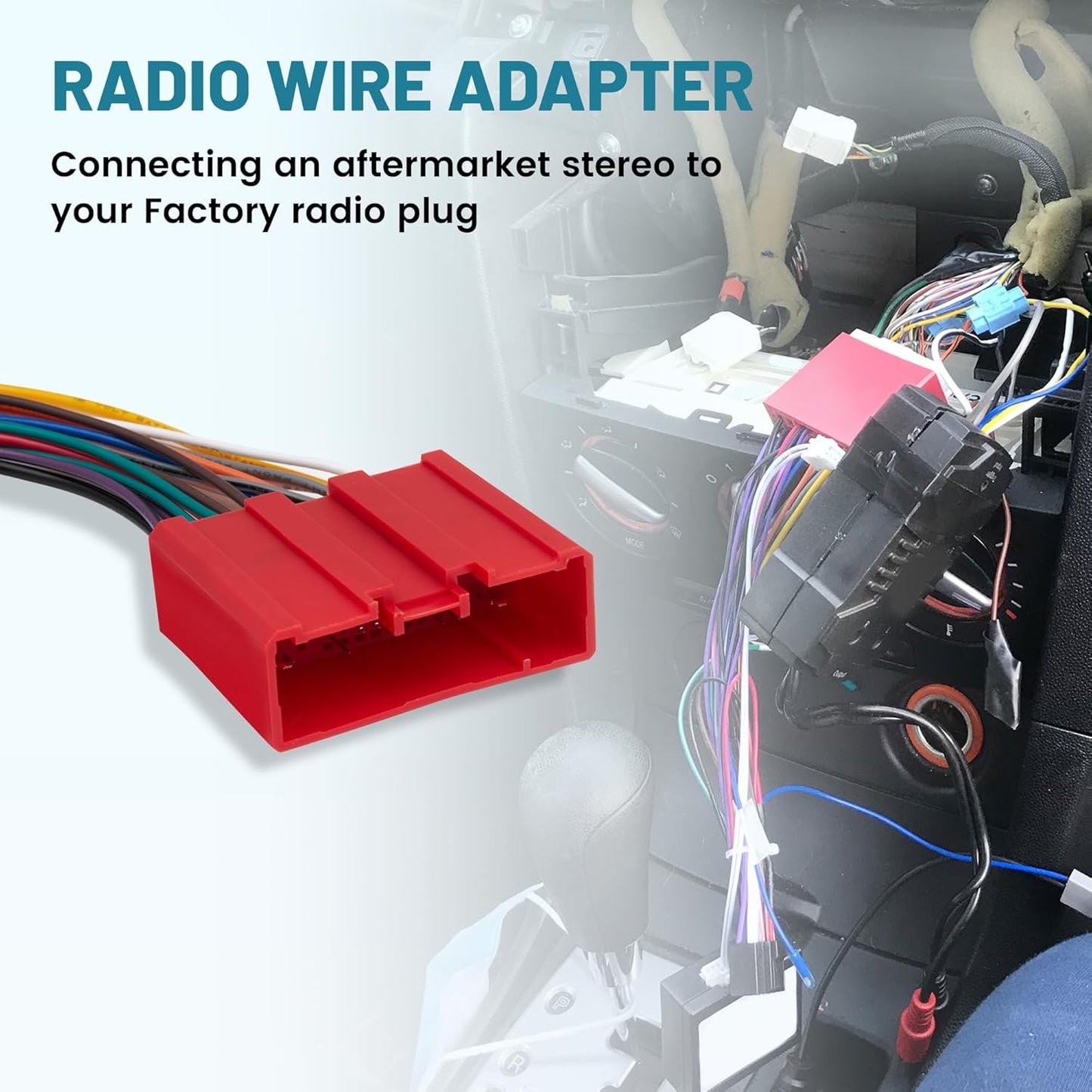 3 2004-2009, NuIth Double DIN Radio Dash Kit W/Radio Wire Harness for Mazda Double Din Installation Multi Kit, Car