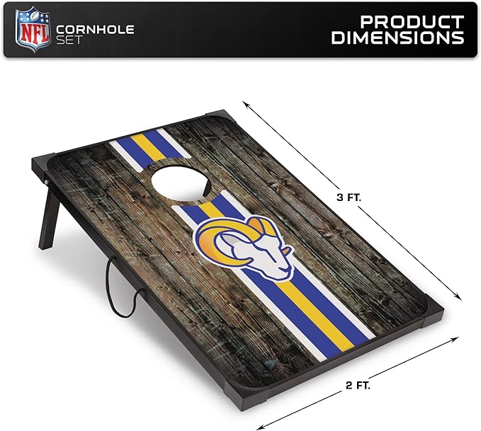 Wild Sports NFL 2' x 3' MDF Deluxe Cornhole Set - with Corners and Aprons
