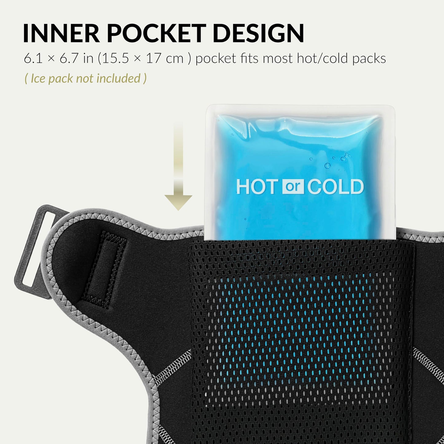 BraceUP Shoulder Brace with Adjustable Support and Ice Pad Pocket for Pain Relief, Rotator Cuff Recovery, and Injury Prevention - Ideal for Men and Women, One Size Fits Most
