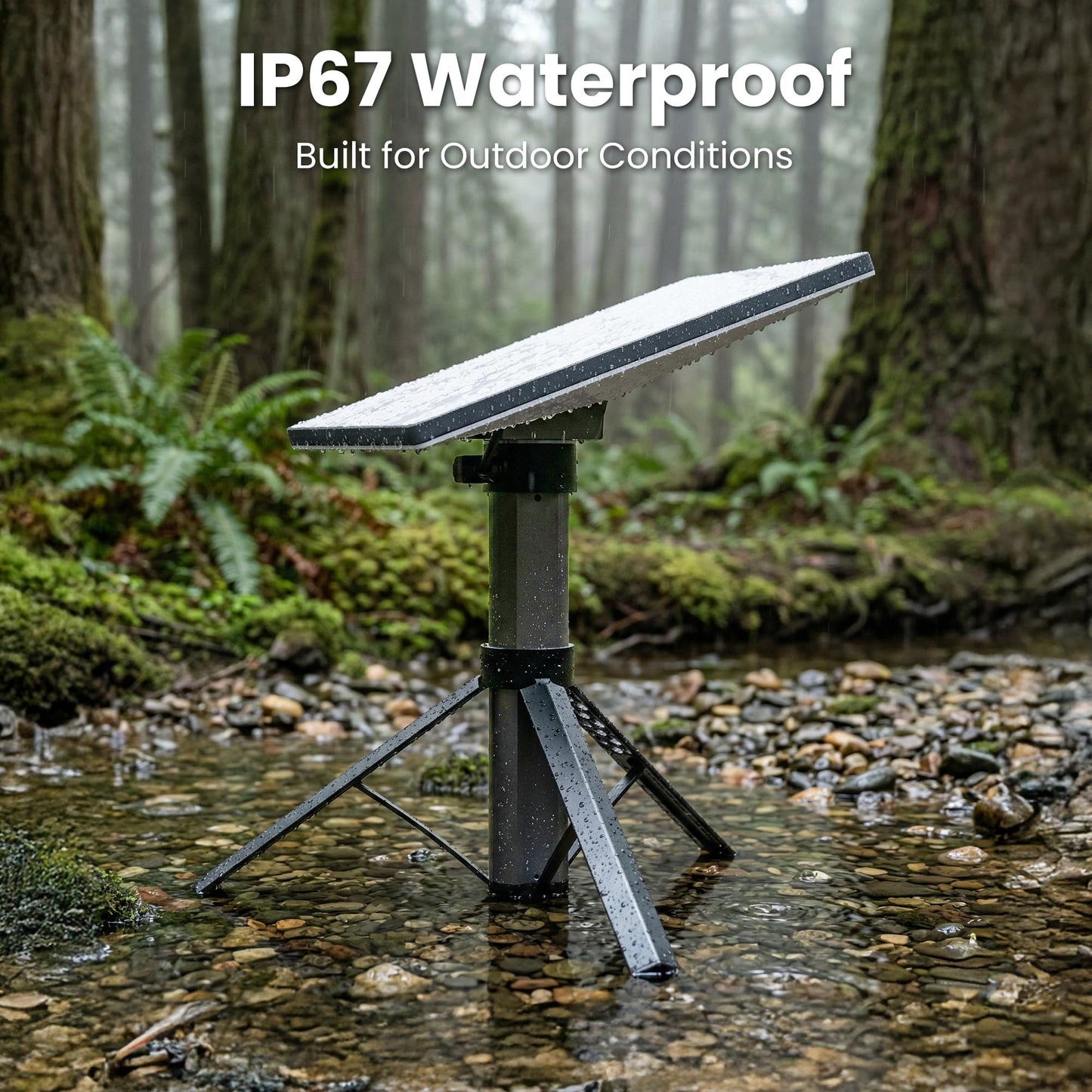votsolix Starlink Mini Battery Pack 45000mAh 166Wh, 6–8H Runtime, All-in-One Tripod Power, IP67 Waterproof, USB-C PD Fast Charging for Camping RV Off-Grid