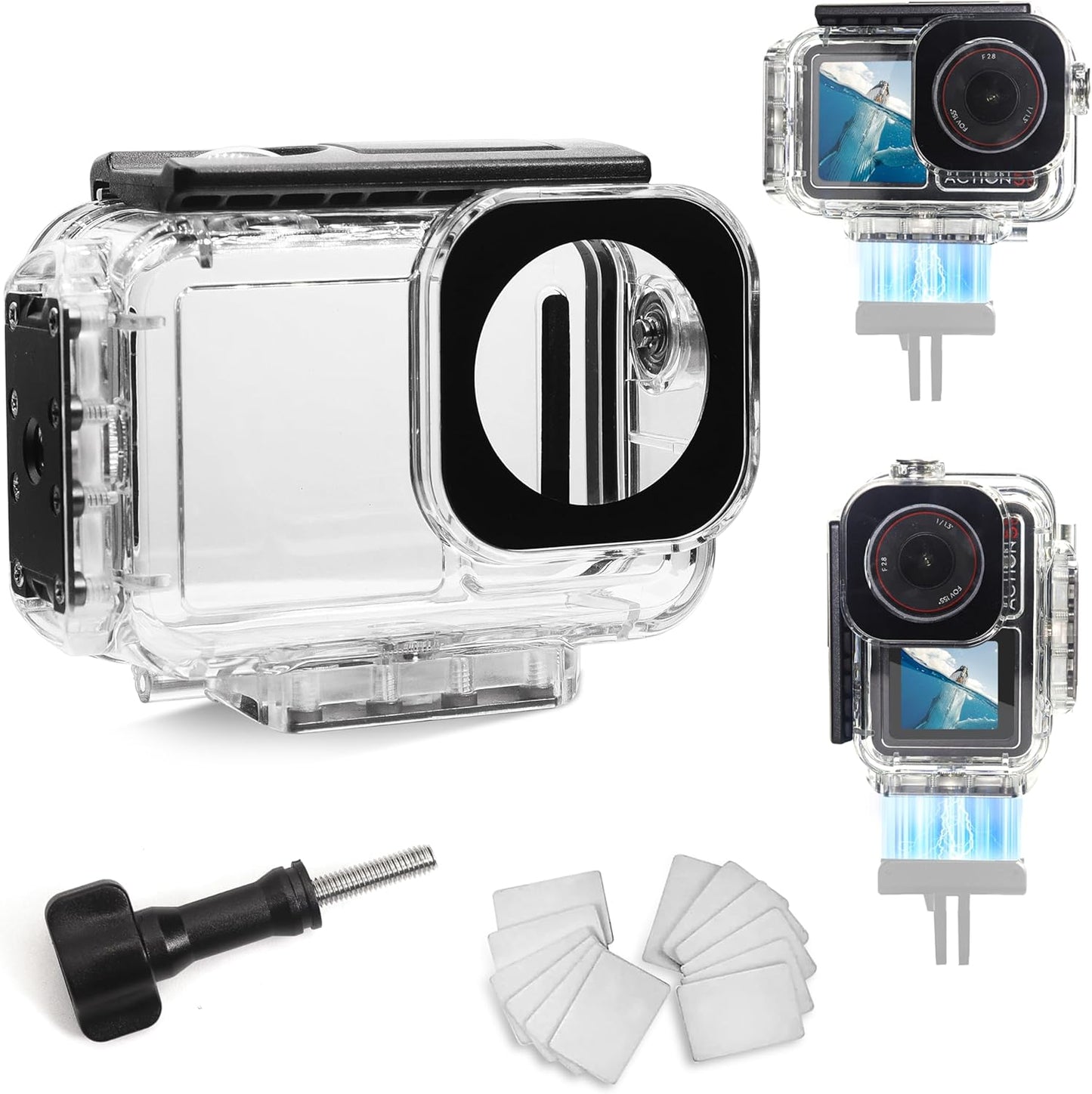 FiTSTILL 196FT/60M 5 4 3,Protective Underwater Waterproof Case with Magnetic Quick Release Interface Compatible