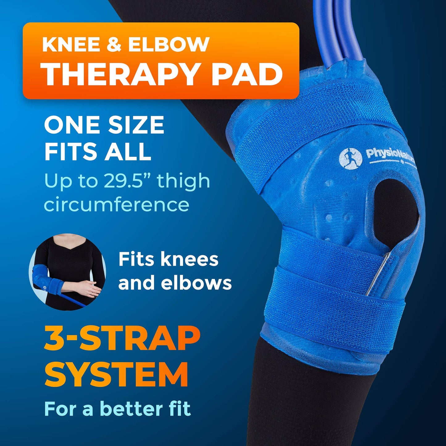 PhysioNatural Cold Therapy Ice Machine for Knee Surgery Recovery – Programmable Continuous Cryotherapy System with Adjustable Knee Pad for Post-Op Swelling, Sprains & Injuries