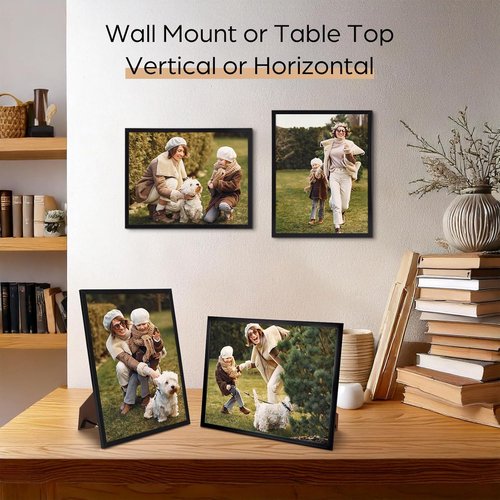 Giftgarden 11x14 Picture Frame - Elegant Black Thin Frame for Wall & Tabletop Display