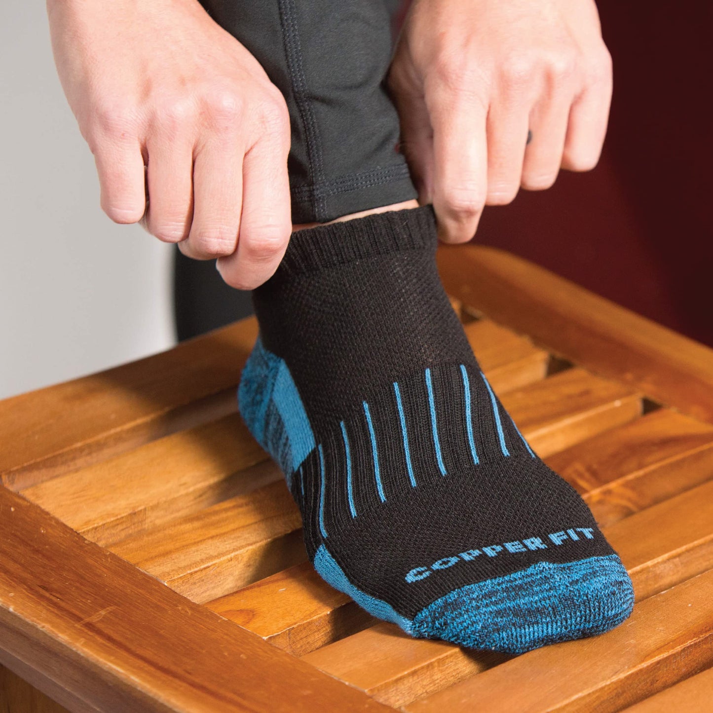 Copper Fit Unisex Copper Infused No Show Socks - 3 Pack , Large/X-Large, Black