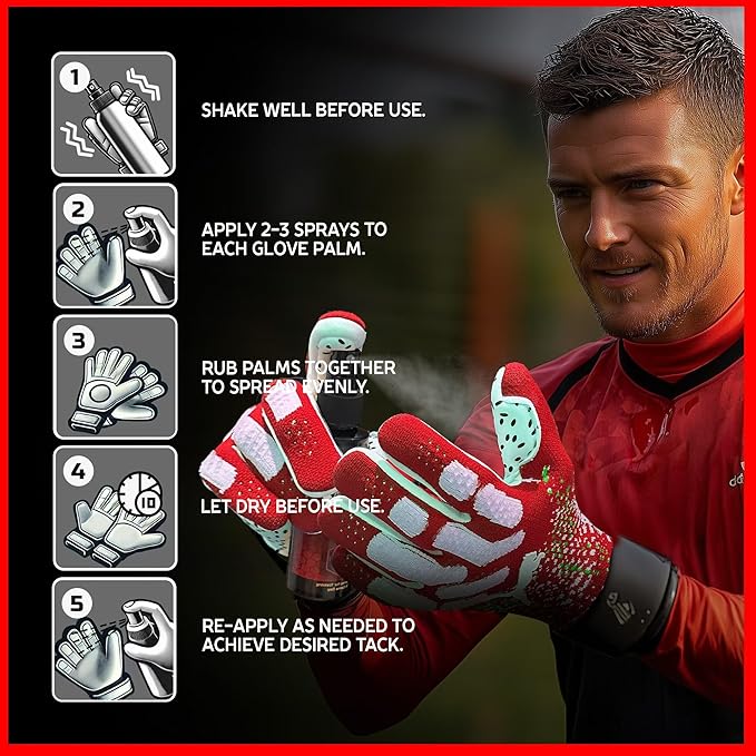 EAGLES Football Glove Grip Spray – Restores Stickiness to Your Gloves - Goalkeeper Glove Grip Spray - Boosts Stickiness and Performance of Soccer Goalie Gloves - Goalie Accessories
