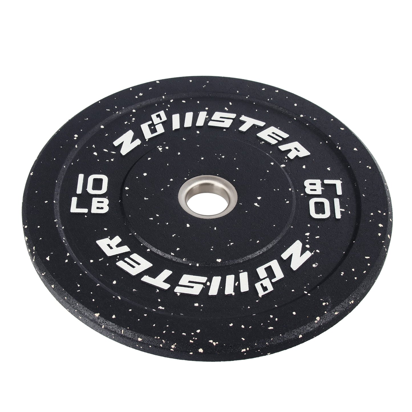 Zoomster Bumper Plate Olympic Weight High Bounce with Steel Insert Strength Training Lifting (160LB Set) Black
