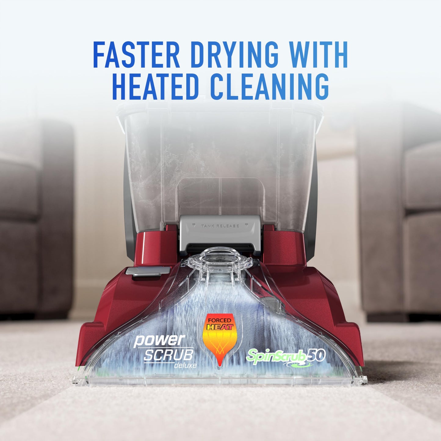 Hoover PowerScrub Deluxe Carpet Cleaner Machine, Deep Cleaning Carpet Shampooer Machine, SpinScrub Brushes, HeatForce Drying, Pet & Upholstery Tools, Pair with Hoover Carpet Cleaner Solution