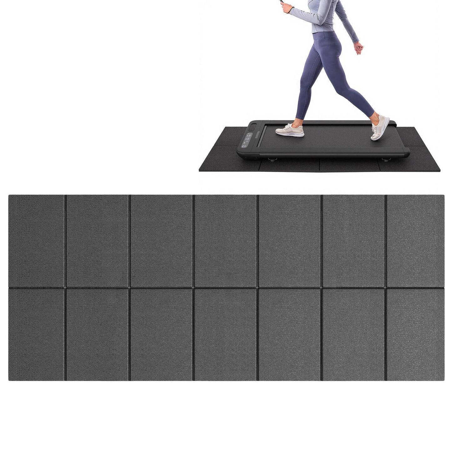 Walking Pad Treadmill Mat for Carpet Floors,55x24 Hardwood Floor Protection, Mats for Under Walking pad/Treadmill/Bike/Exercise Equipment on Carpets, Noise Shock Absorption, Stationary