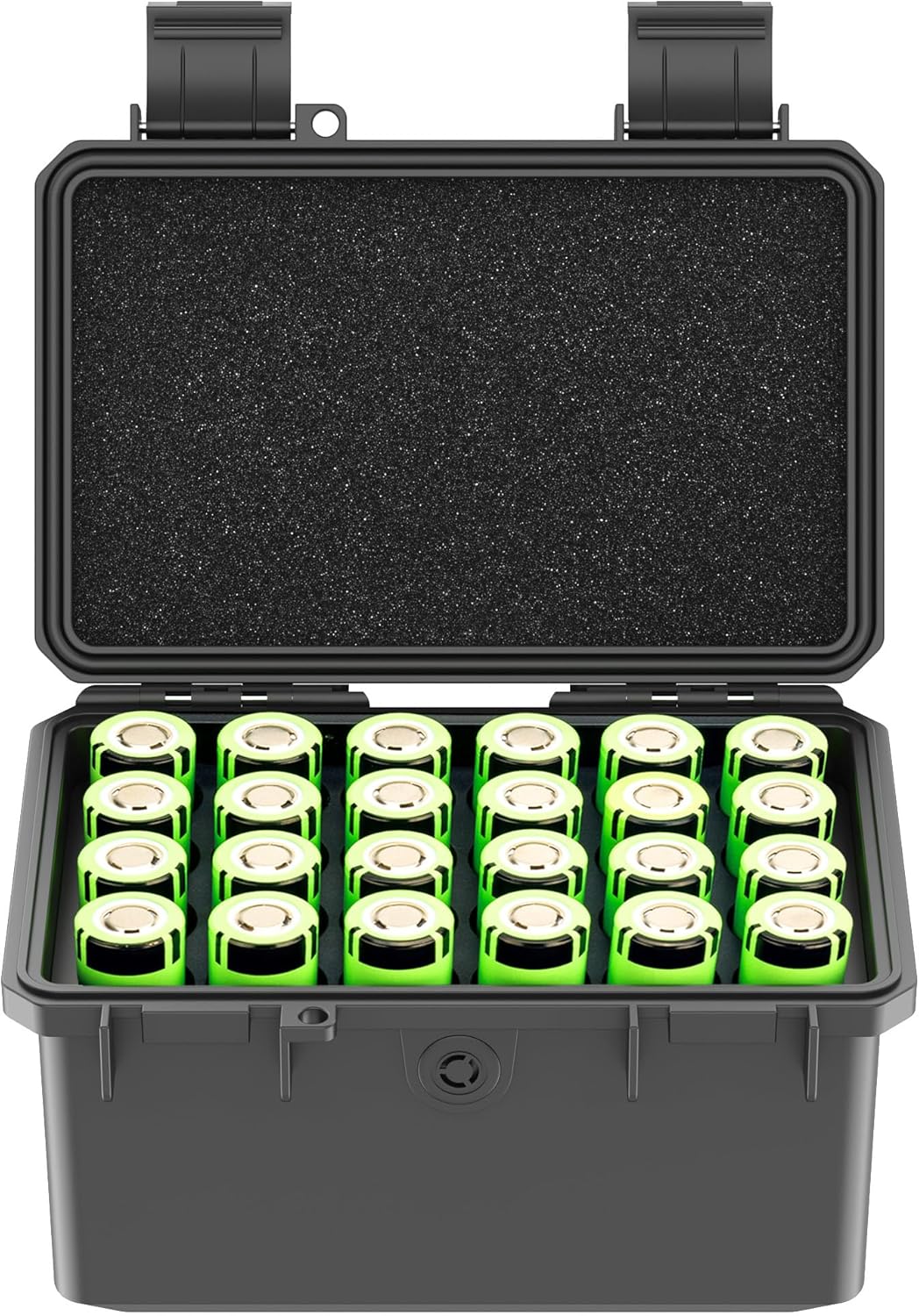 KIWIFOTOS 24 21700/20700 IP67 Slots Battery Storage Case Waterproof Hard Case Batteries Caddy Organizer Holder