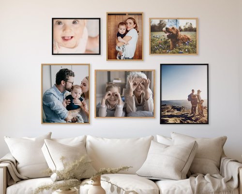 Kate and Laurel Custom Printed Wall Art - Personalized 12x16 Black Framed Photo Print for Bedroom or Living Room Decor