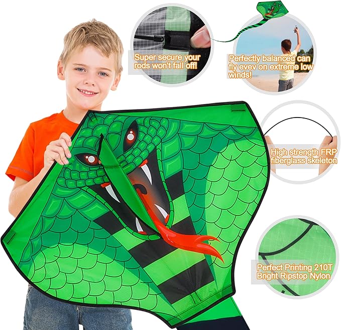 Large Kites for Adults Kites for Kids Ages 4-8， 8-12 Beach Park Outdoor Game Activities, Gifts for Easter and Festival