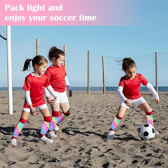Shin Guards Soccer Kids Girls, Shin Pads Shin Guard Protection Kids Girls Toddler, Calf Compression Sleeve with Honeycomb Pads for Kids 3-9 Years Old Girls Toddlers
