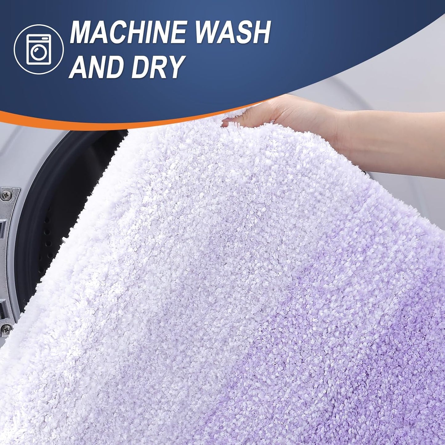 OLANLY Bath Rug Mat - Extra Soft Microfiber, Quick Dry & Machine Washable | 36x24, Light Purple
