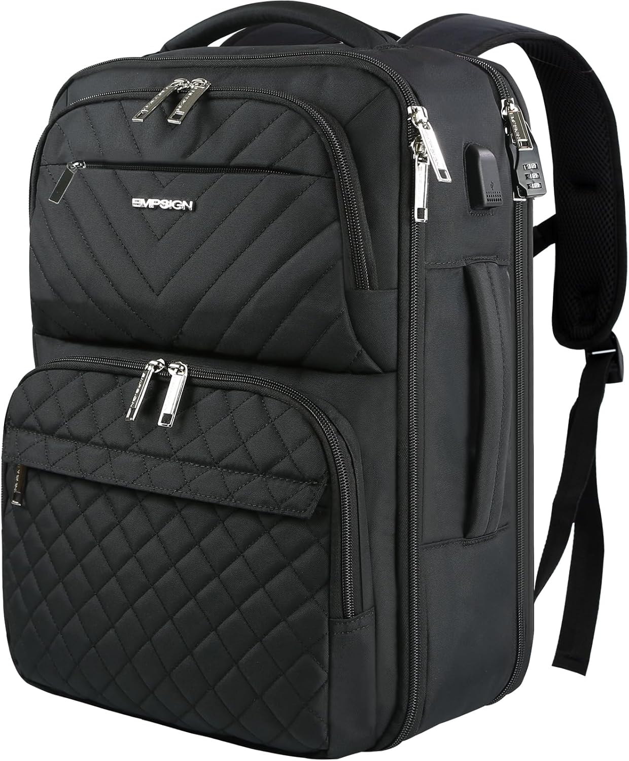 Backpack Backpack 17 inch Backpack Daypack EMPSIGN Travel for Women, Large Carry On Airline Approved Personal Item, TSA