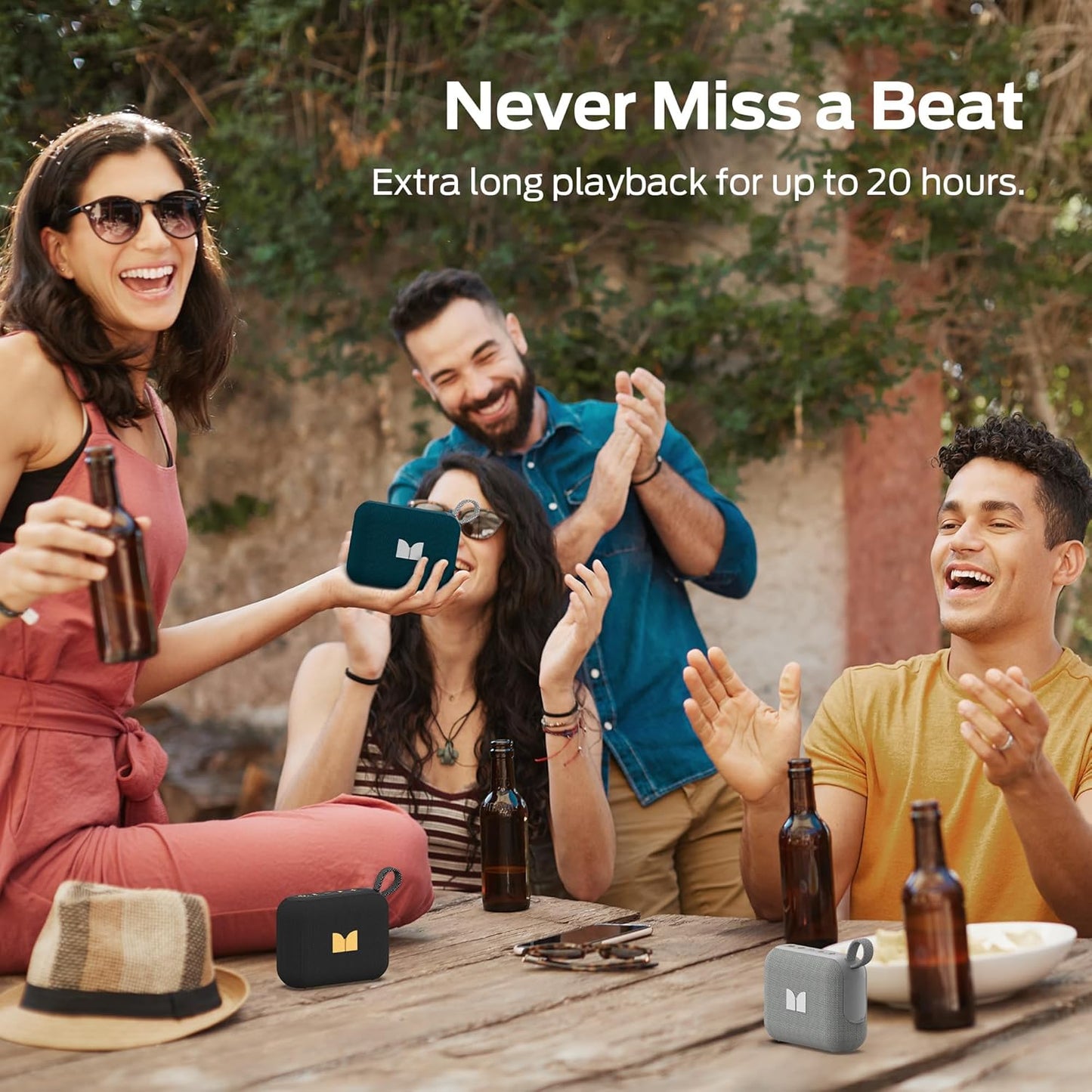 Monster 1 IP68 6.0, 20H Cube Portable Bluetooth Speaker, Waterproof, Bluetooth Playtime, Powerful Stereo Sound, Speaker