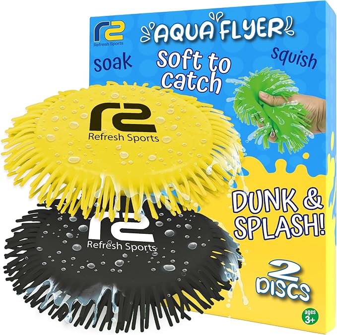 Water Spraying Flying Disc – Ultimate Pool Toy for Kids, Tweens & Teens! Soft & Safe for Splashy Summer Fun – Soaked Disc Flies Through the Air – Perfect for Pool Parties, Ages 6 7 8 9 10 11 12+
