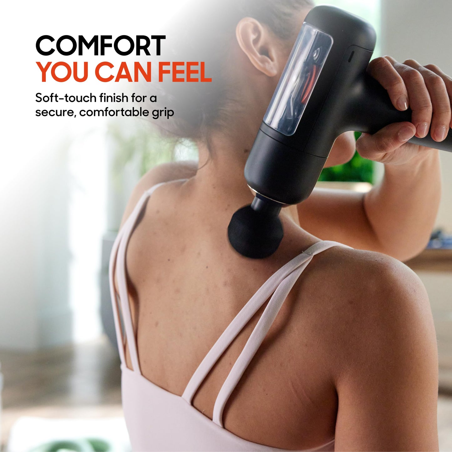 Sharper Image PowerBoost Circuit Massage Gun [2026 Version] Deep Tissue Percussion Massager with 6 Speeds for Back, Shoulders, & Full Body Muscle Pain Relief, with 4 Attachments & Travel Case