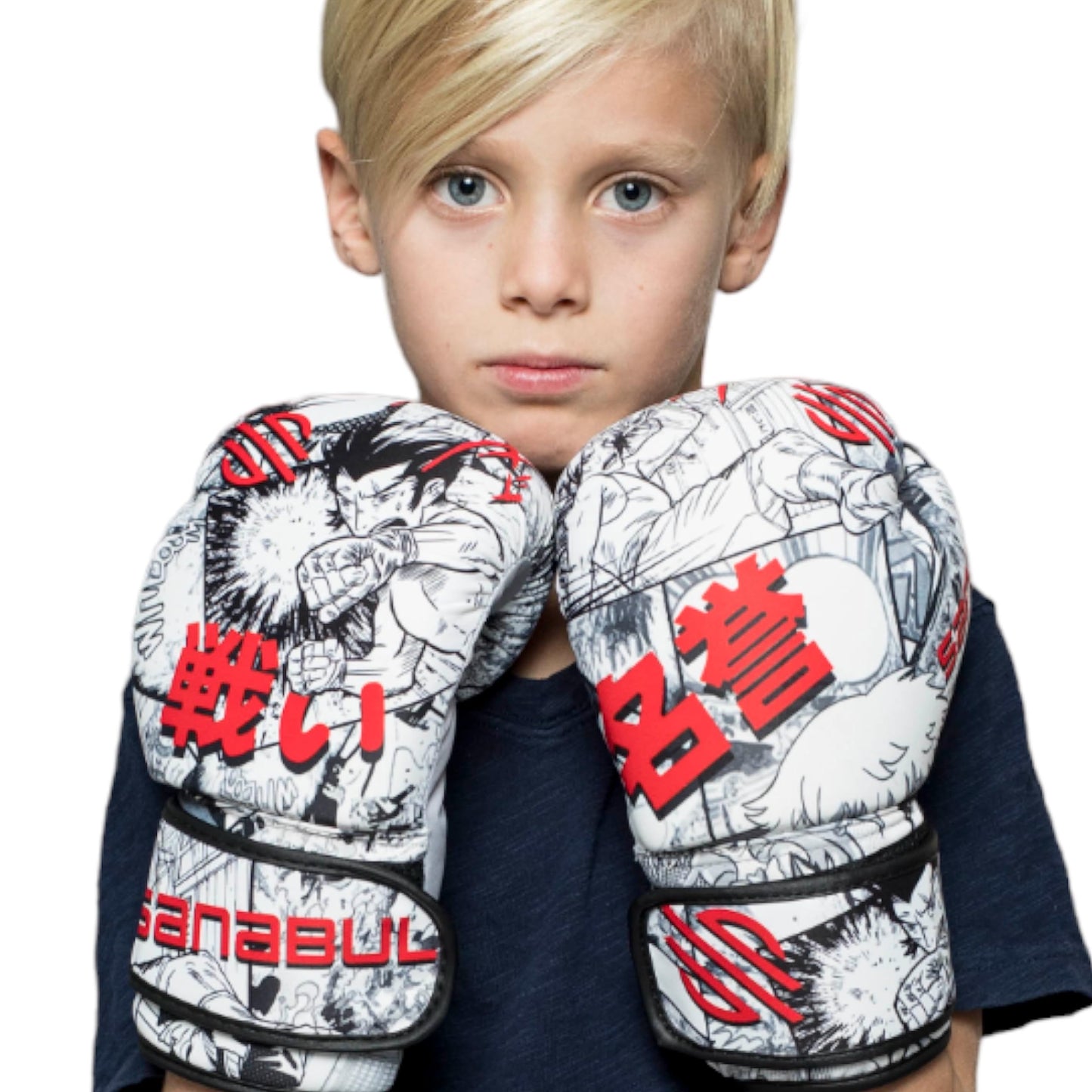Sanabul Sticker Bomb Kids Boxing Gloves Children & Youth Boxing MMA and Kickboxing Gloves - Manga Action, 8 OZ