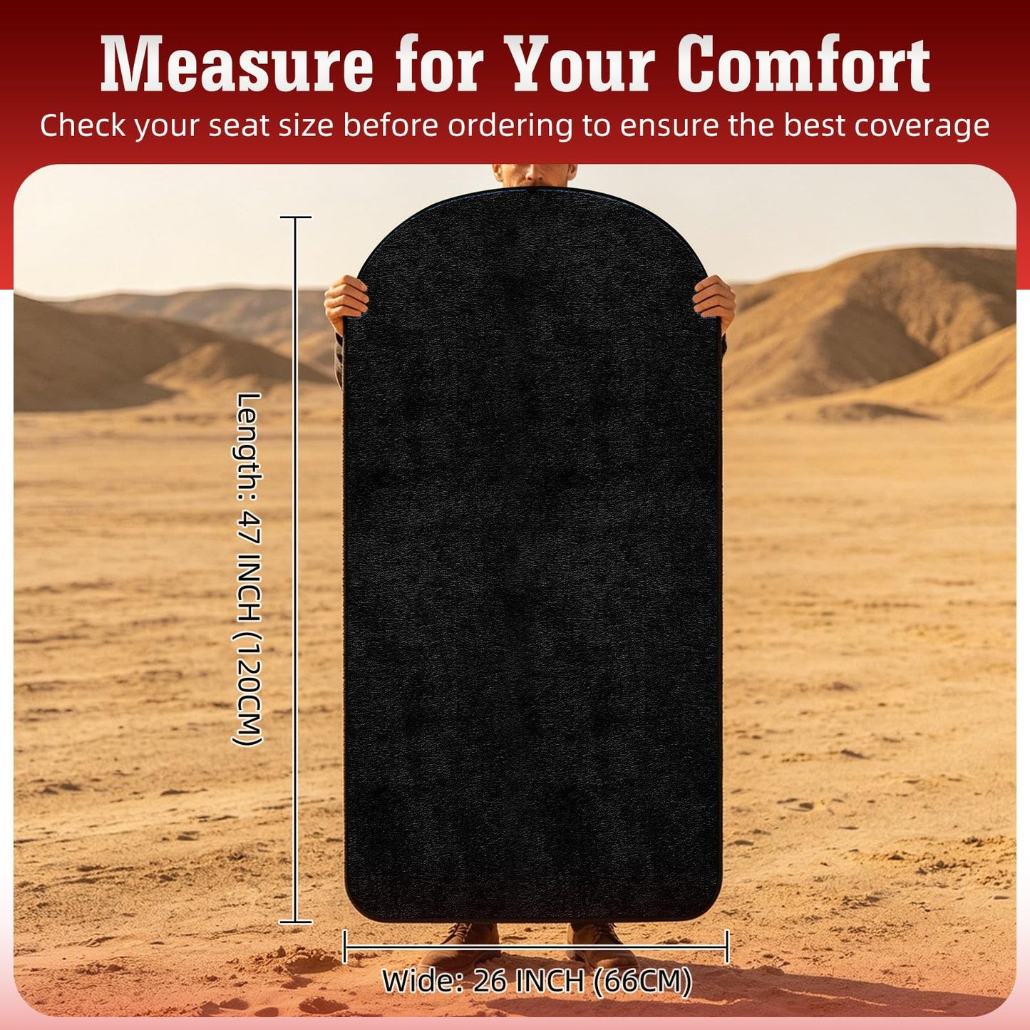 TESFEEL 550g Heavy Duty Towel Car Seat Cover, Waterproof Sweat Protector for Post-Gym & Beach, Non-Slip Microfiber Bucket Seat Mat for Sedans SUV Minivans, Machine Washable (Black, 1-Pack)