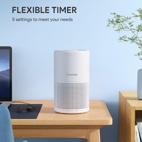 FULMINARE H13 True HEPA Air Purifier - Quiet Portable Air Cleaner with Night Light for Home & Office