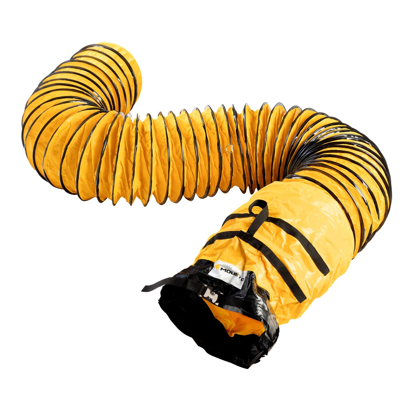 MOUNTO Ventilation Bundle – 1× 12" Axial Blower Fan (1HP, 3000 CFM) + 1× 25FT 12" Flexible Duct Hose – Industrial Exhaust Fan Kit for Crawl Spaces, Basements, Job Sites, and Construction Areas