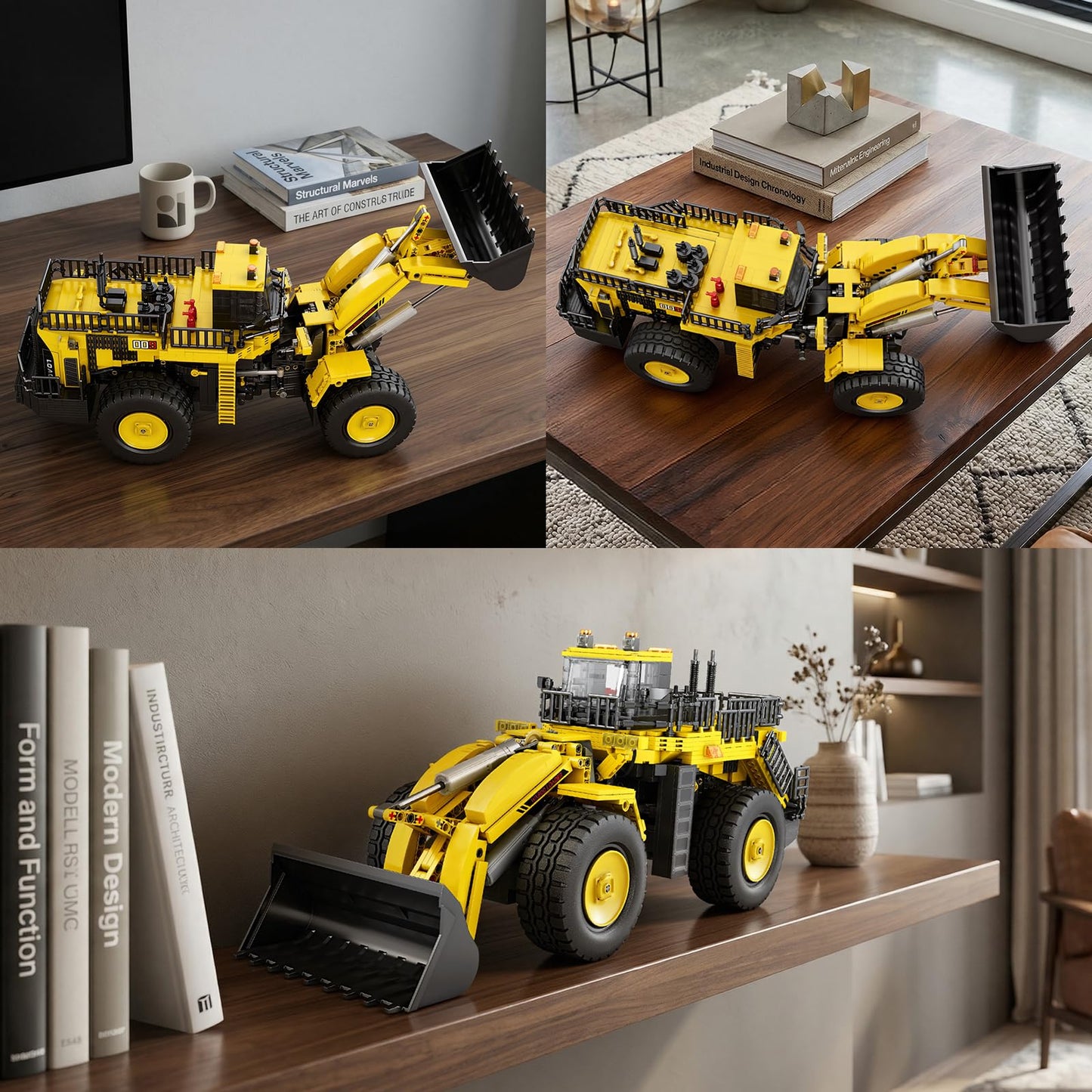 Reobrix Bulldozer Building Blocks Set for Adults with Lights 22009, RC Loader Building Toy, Remote Control City Construction Engineering Vehicle Mechanical Excavator Model Kit for Adult (1746PCS)