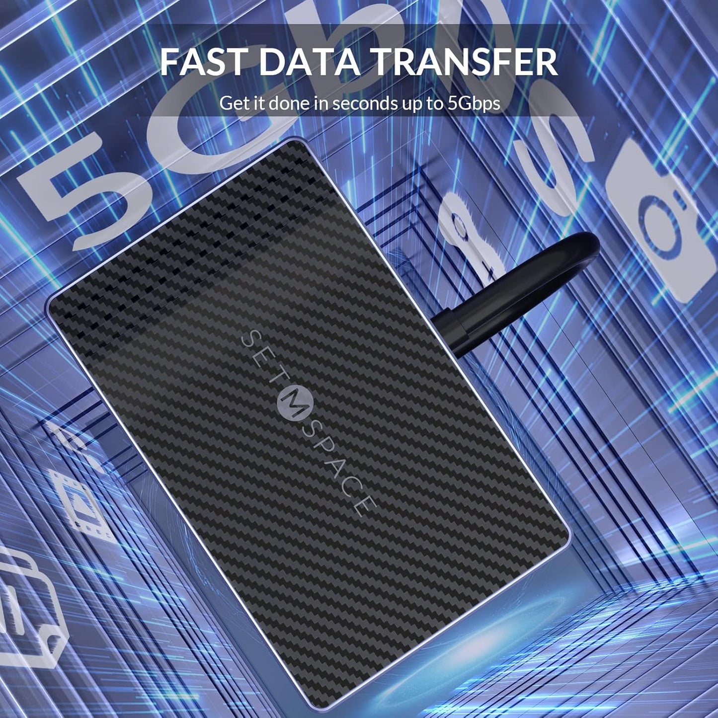 SETMSPACE 5Gbps 100W 3.5 USB C Docking Station, Laptop Docking Station Transfer, USB C Hub HDMI, VGA, SD/TF Reader, PD