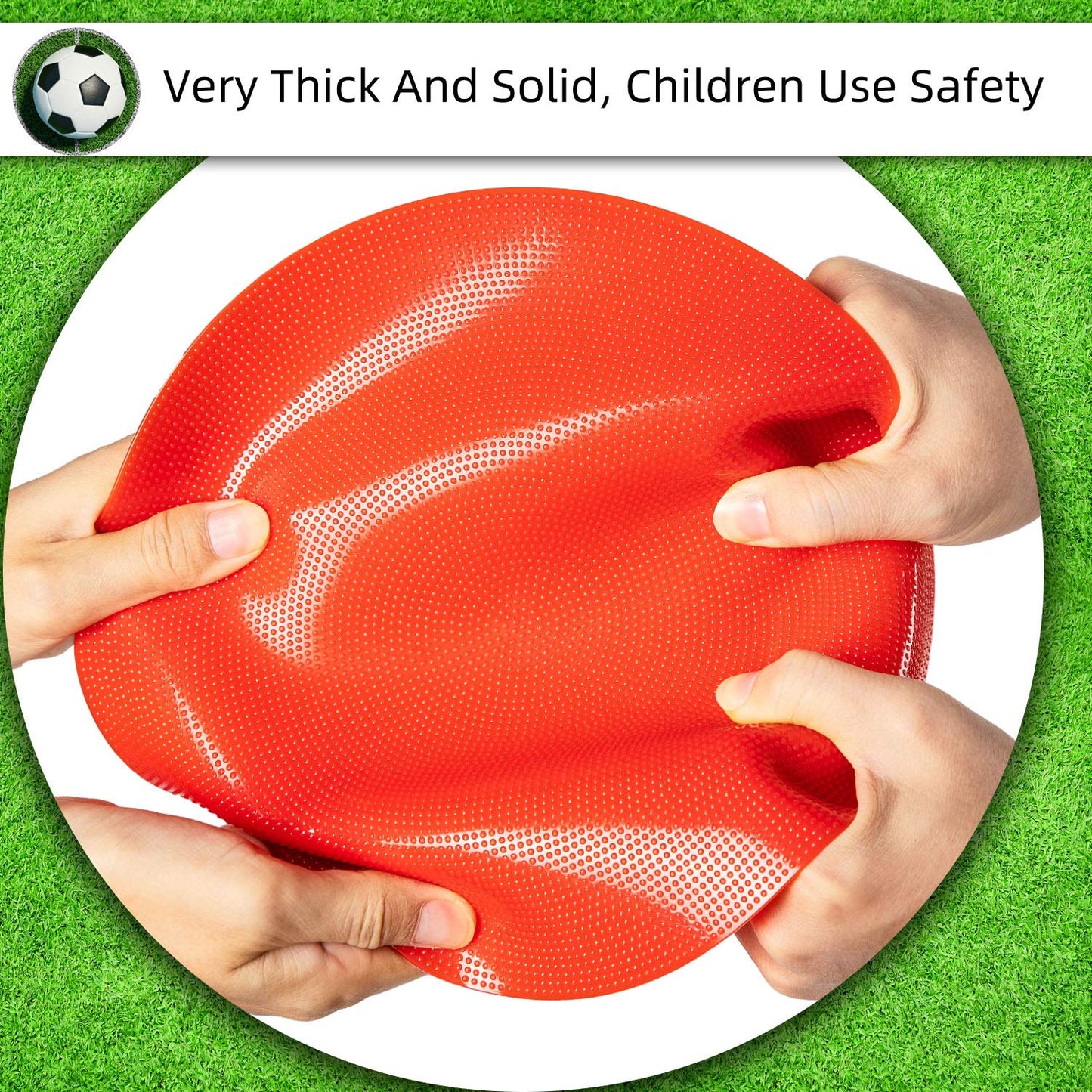 Vhxorrz 12pcs Spot Markers 9 Inch Floor dots Non-Slip Rubber Agility Markers for Football, Basketball Training Markers,School Activities, Exercise Drills