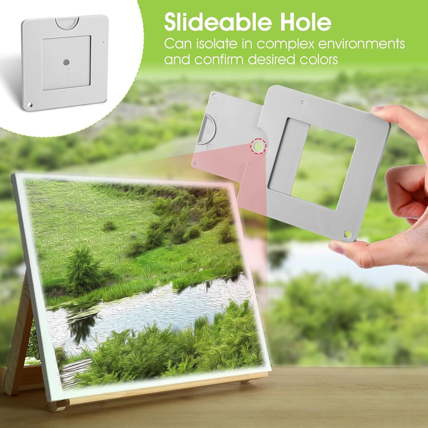 Viewfinder Artist View Finder with Sliding Mechanism, Value Finder with Color Isolation, View Catcher Tool