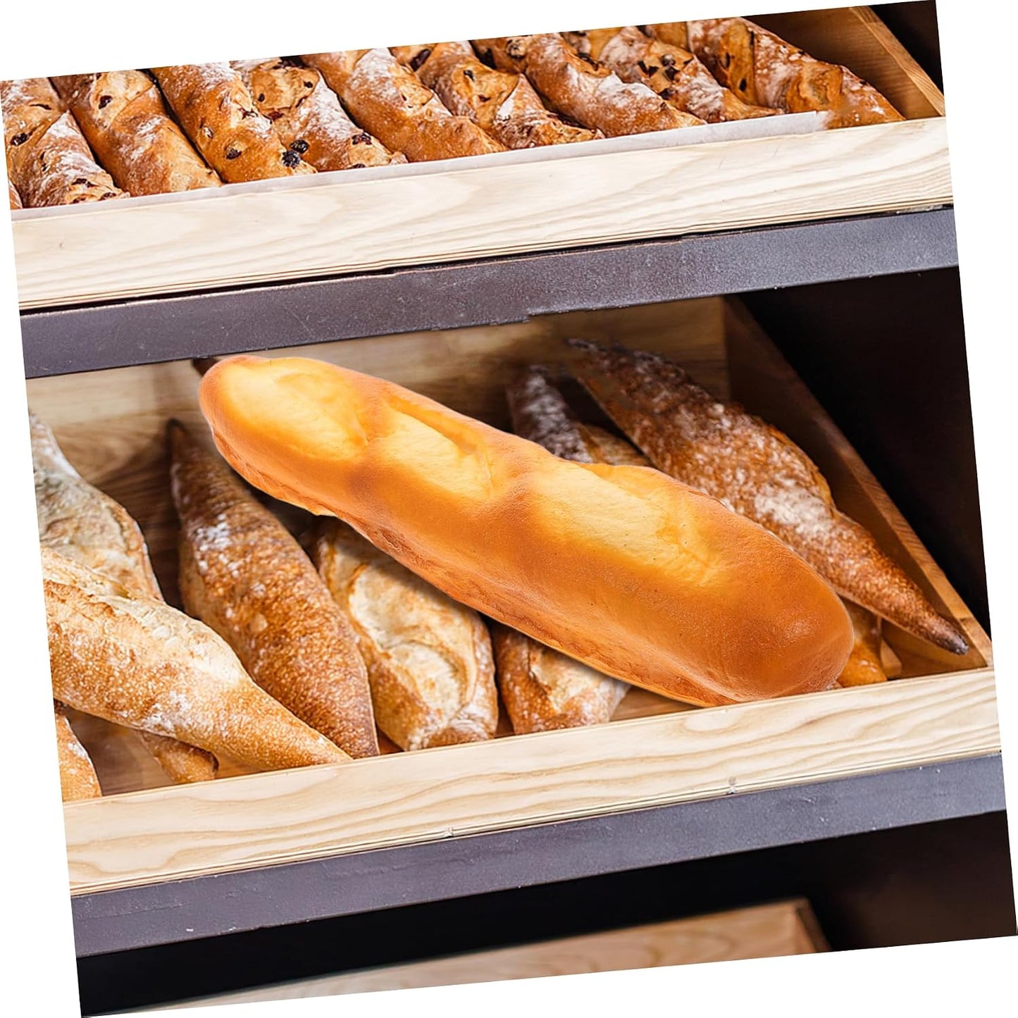 Cabilock Realistic Baguette Bread Model for Bakery Decoration Photography Props and Teaching Tools Faux Food Display