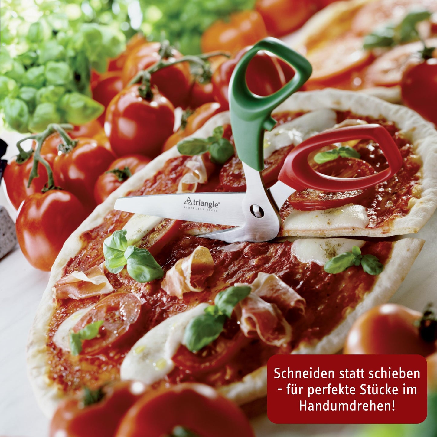 triangle Pizza Scissors - Detachable Stainless Steel Blades - Multi-Functional Kitchen Shears for Pizza & More - Dishwasher Safe