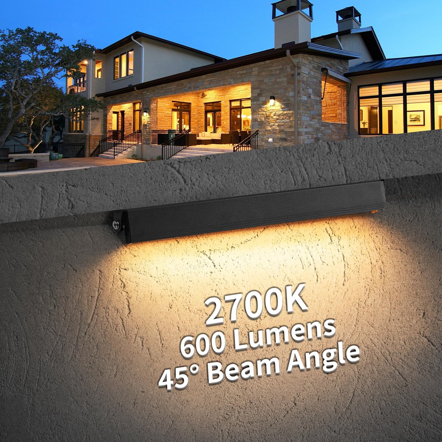 Kwinmyso 4-Packs 5W 12 Inch LED Hardscape Paver Lighting,12V AC/DC Low Voltage Retaining Wall Lights,LED Landscape Lighting,2700K Soft White Outdoor Step Light,50,000 Hours Lifespan-Black