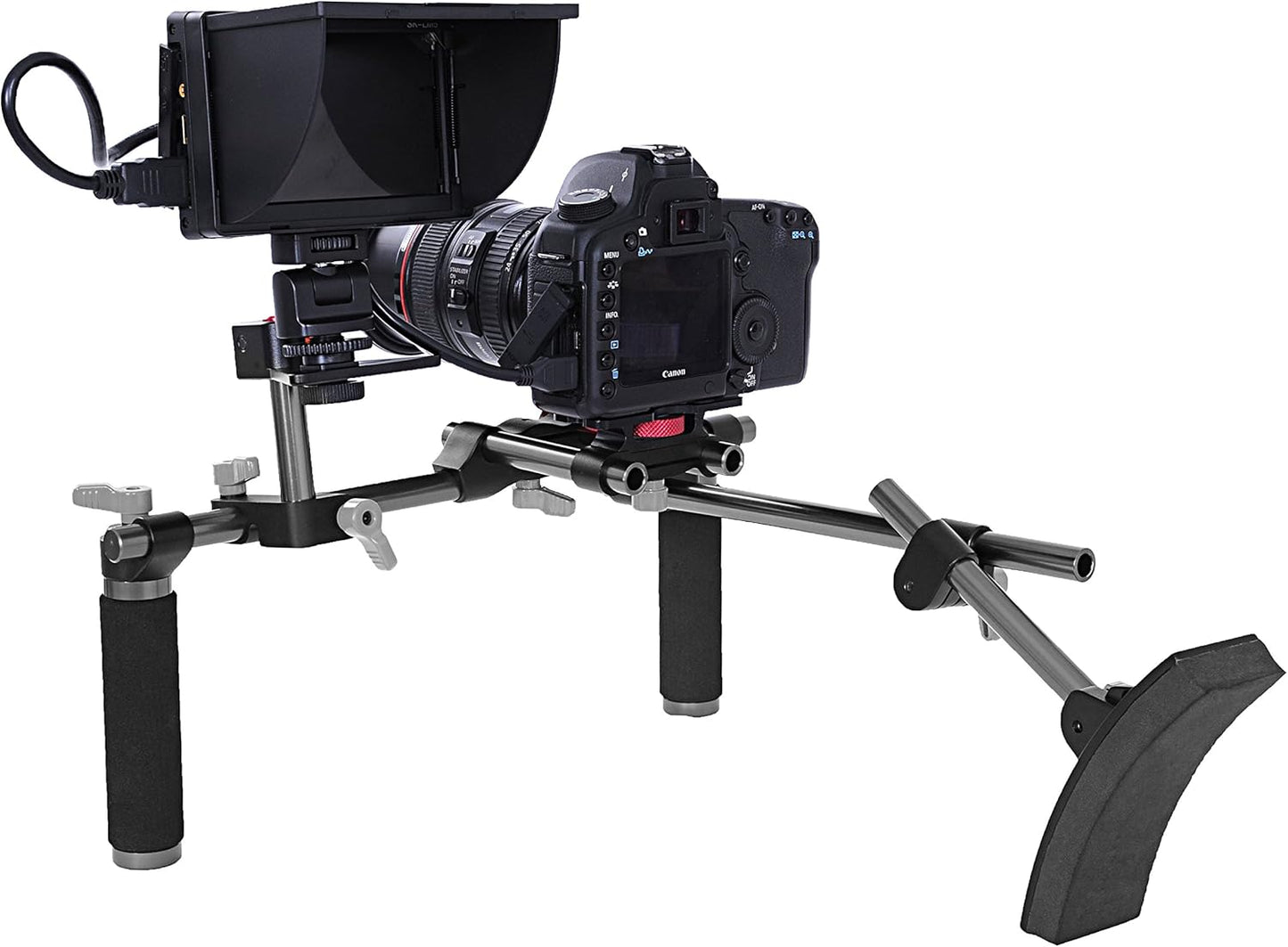 Movo PT6 Set 15mm (6") Photo of Two Aluminum Rods for DSLR Camera Rail System