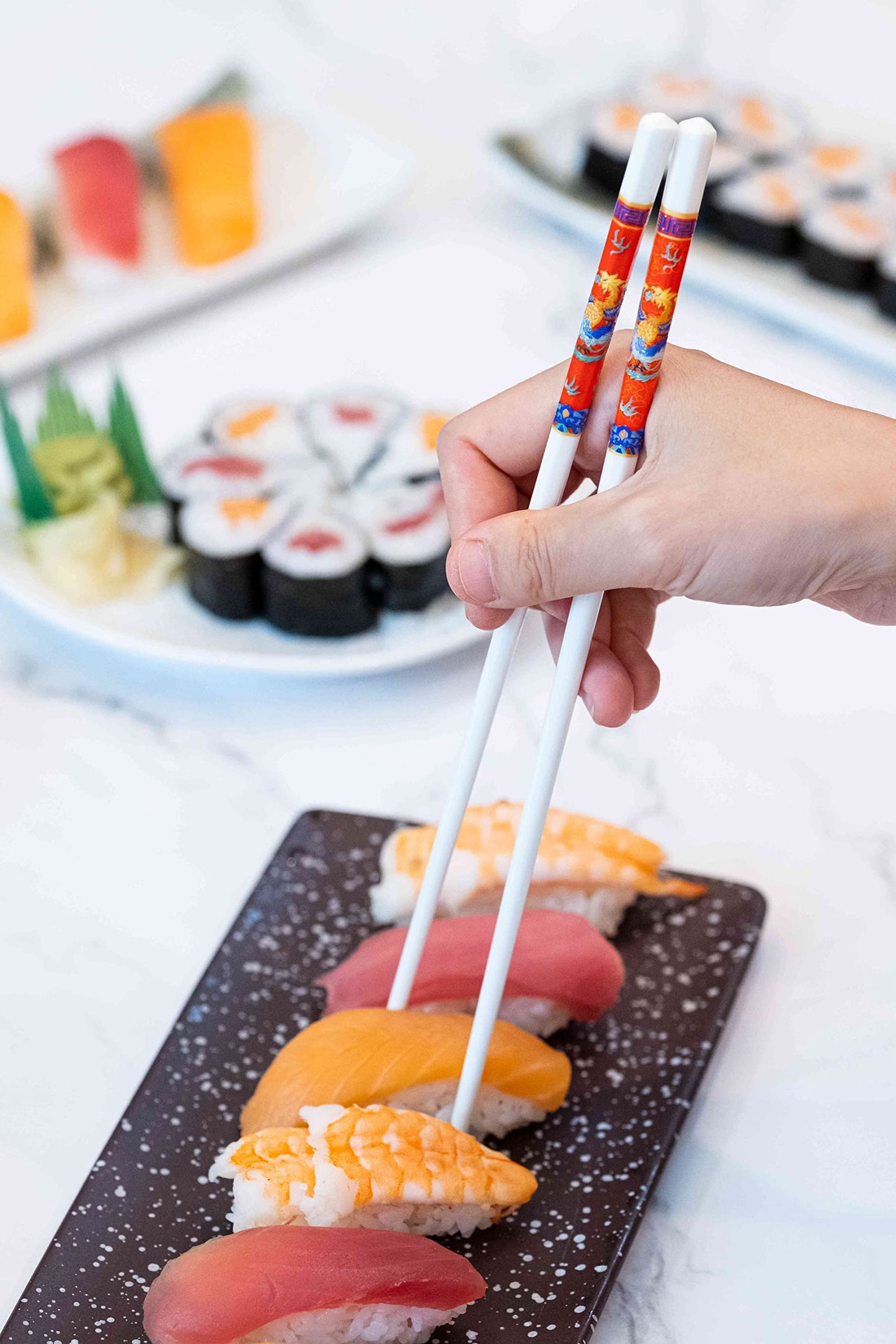 Souped Up Recipes - Ceramic Chopsticks - Red Phoenix Design
