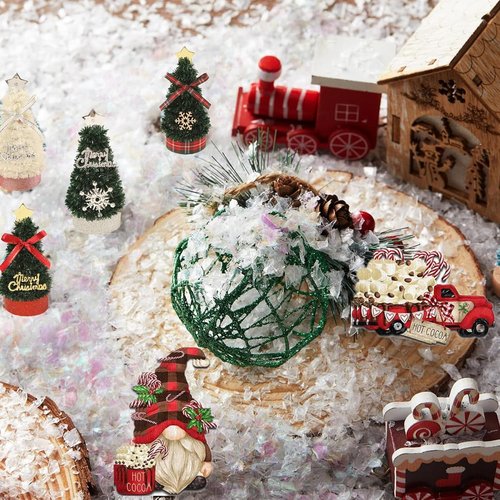 Jylucky Artificial Snow Decoration - Sparkling White Craft Snowflakes for Holiday Displays | 12.5 Ounces