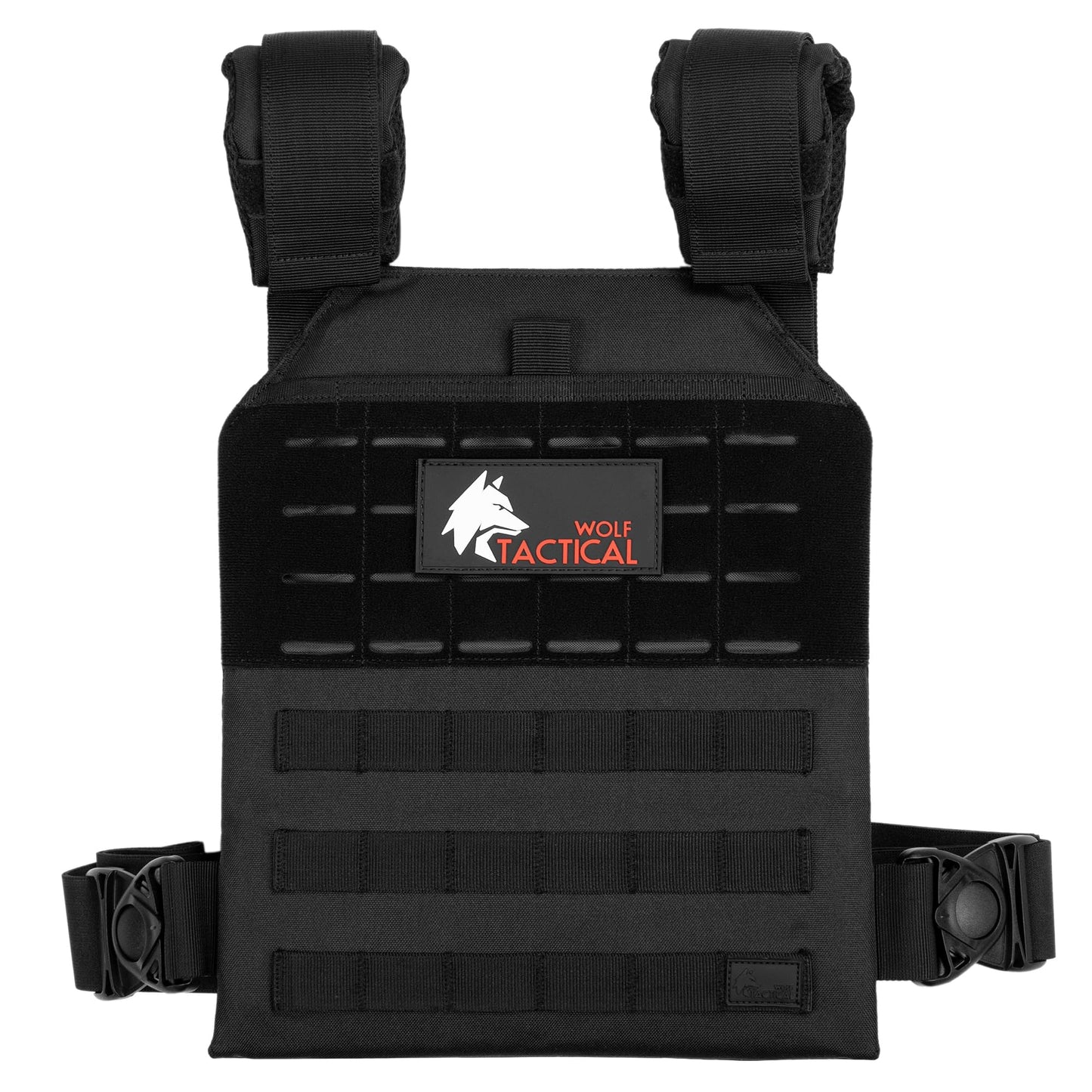 Wolf Tactical Fitness Weighted Vest Men Women - Adjustable Weight, Rucking, Black