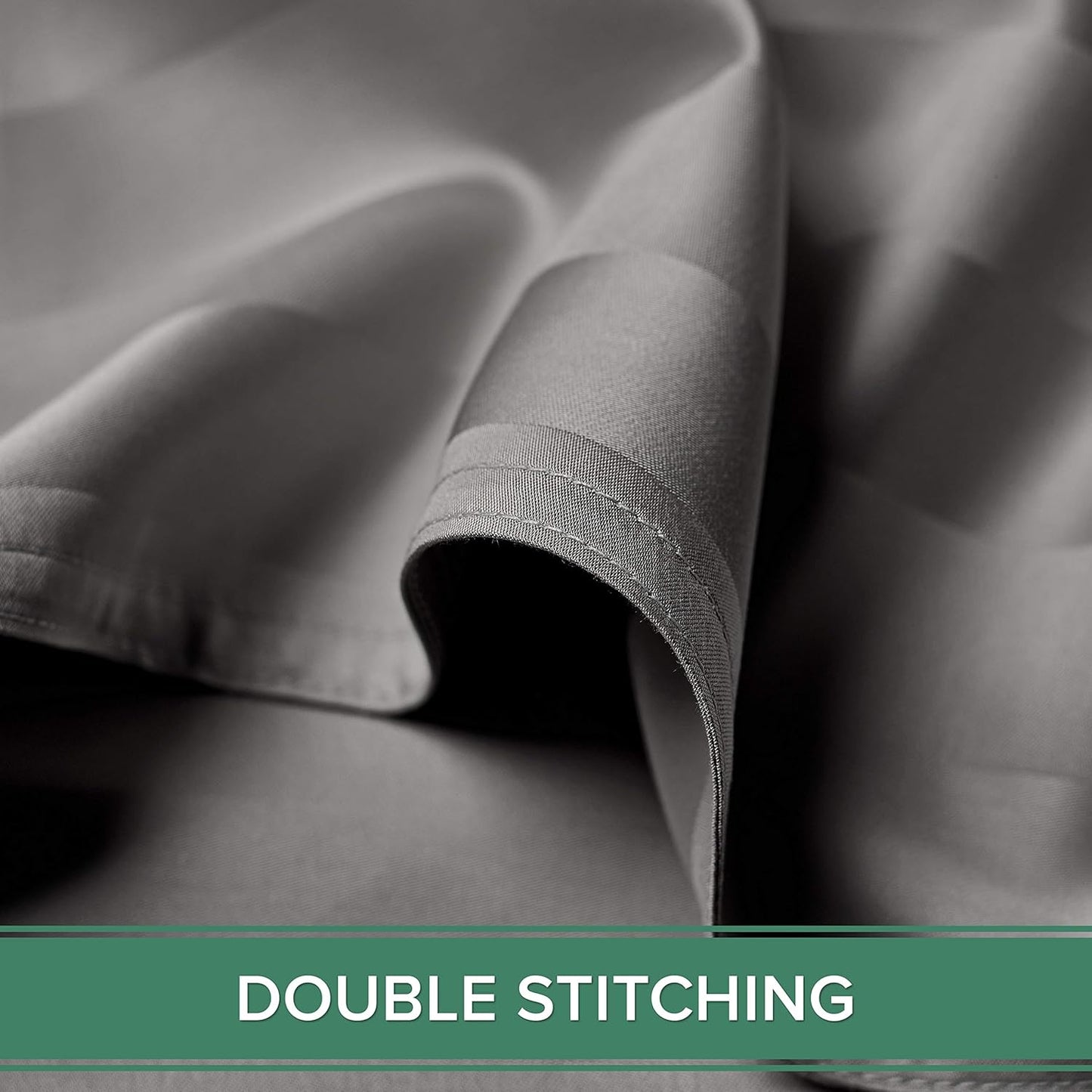 Pure Bamboo Full Bed Sheet Set - 100% Organic Viscose, Luxuriously Soft & Cooling | Jacquard Stone, Double Stitching