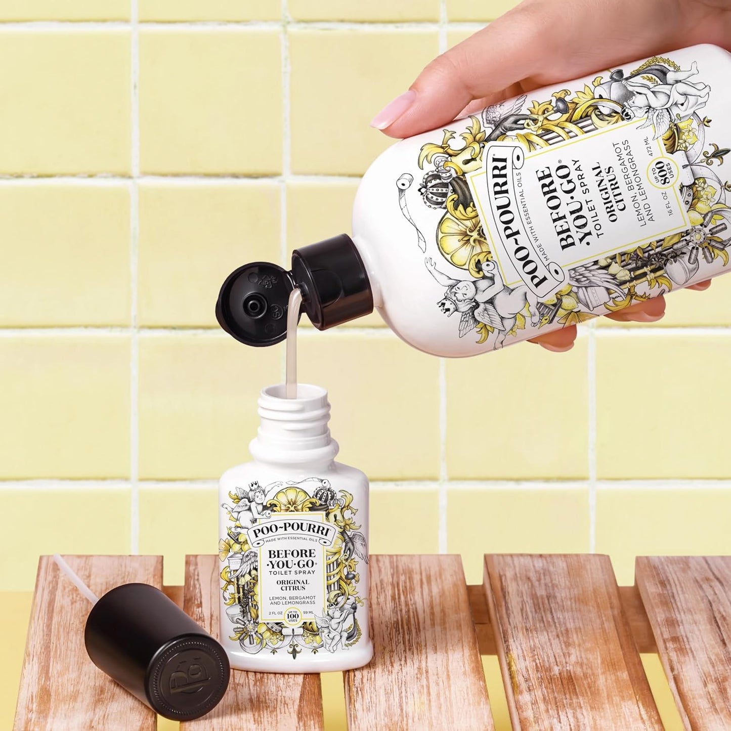 Poo-Pourri Pocket Toilet Spray - Travel Essential for On-The-Go Odor Control | Beach Bum, 1 Fl Oz