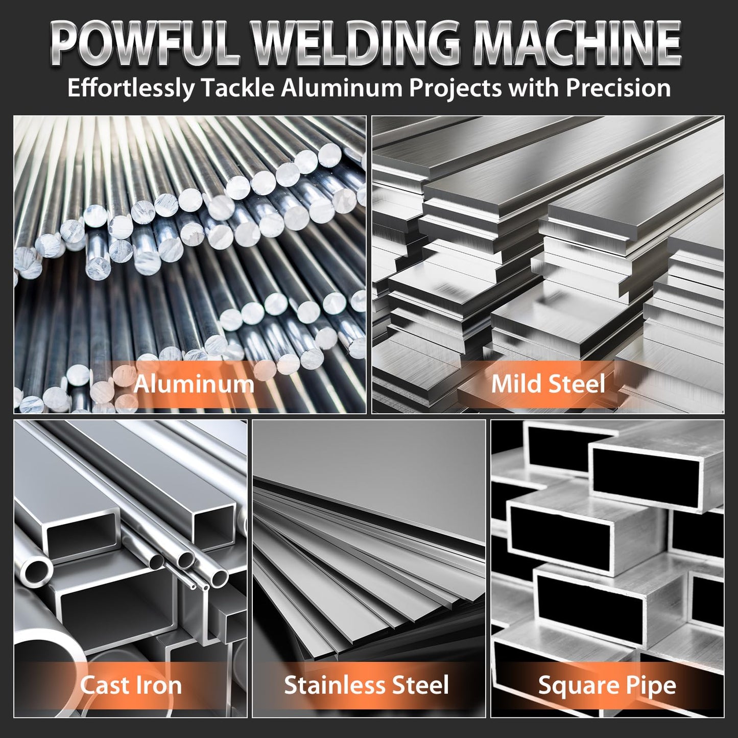 OFRAP Aluminum MIG Welder Newest 2026, 110/220V MIG Welding Machine165A, 6-in-1 Flux Core/Gas Mig/Mag/Stick/Lift Tig/Mig Aluminum Multi-process Welder Machine