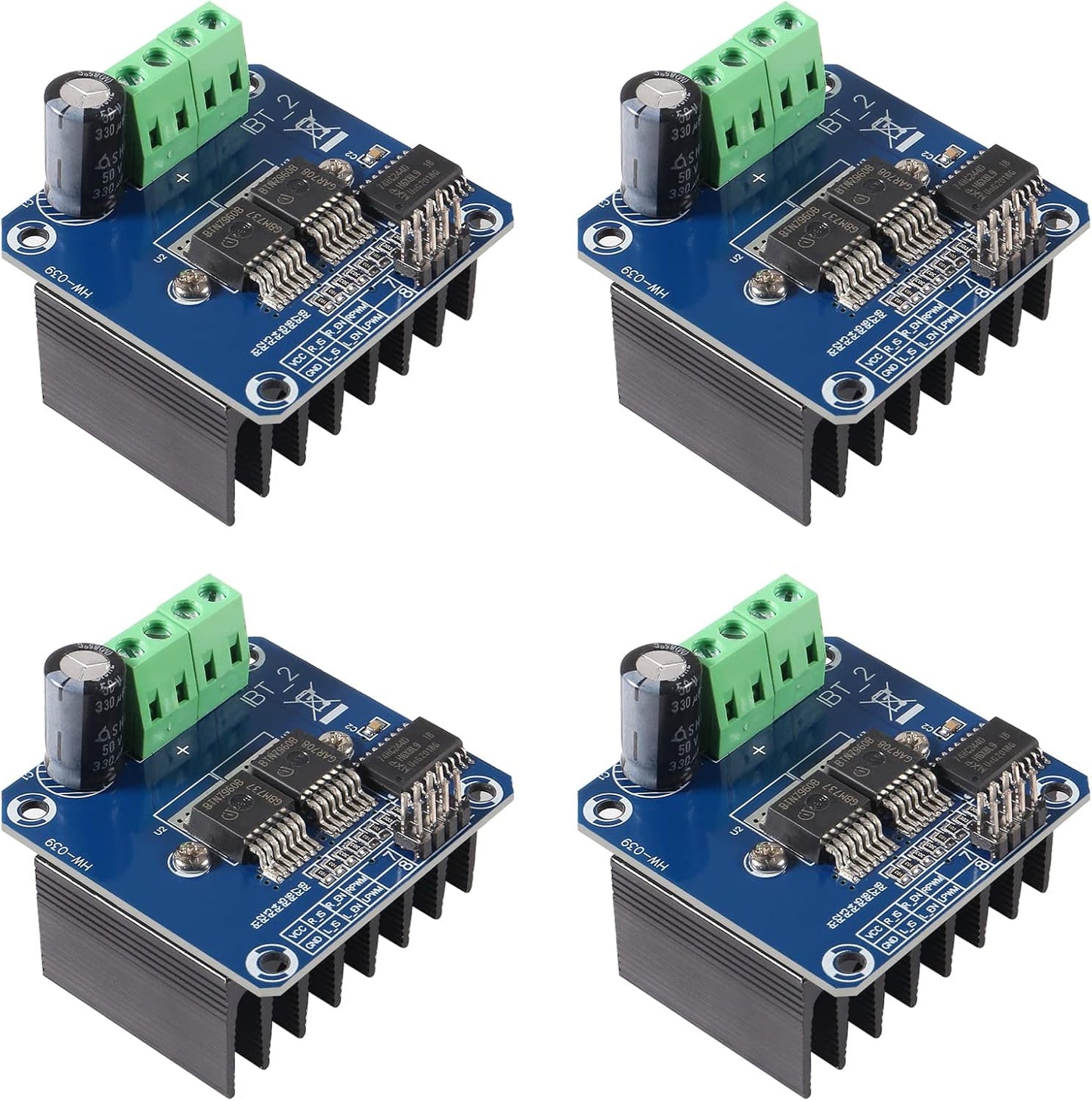 Shutao 4PCS BTS7960 43A H-bridge Double High Power Motor Driver Module/Diy Smart Car Current Diagnostic