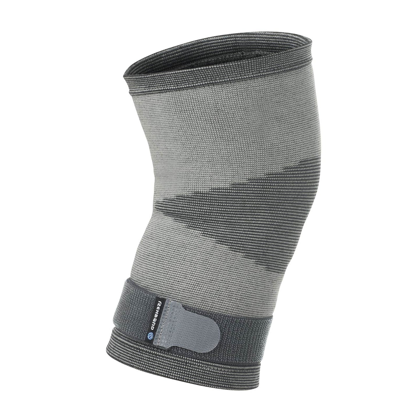 Rehband Compression knee sleeve, elastic knee brace for sports & daily wear, knee support for pain relief, meniscus, ACL & arthritis, breathable & anti-slip, Colour:Grey, Size:Small