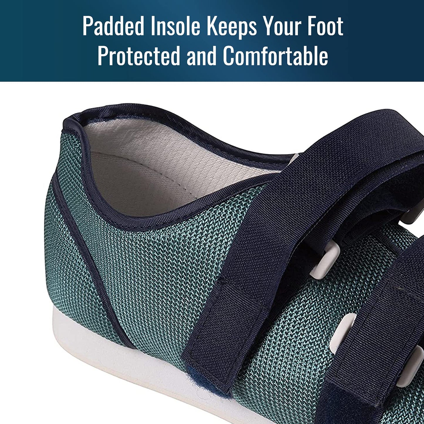 DMI Post Op Shoe, Surgical Walking Shoe or Walking Boot for Foot Pain, Broken Foot or Toes, Lightweight with Adjustable Straps, Universal Left or Right Foot, 1 Each, Shoe Size Men's 9-11