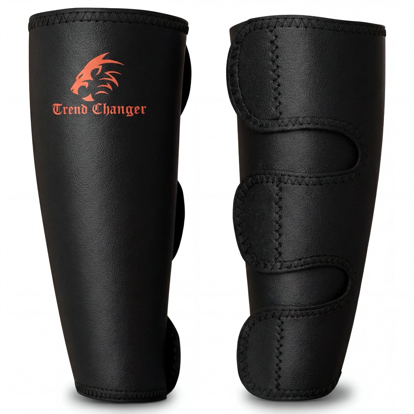 Trend Changer 5mm Weightlifting Shin Guards & Calf Support Brace – Adult Shin Guard with Neoprene Padding for Deadlifts, CrossFit, Rope Climbs and Box Jumps – Adjustable Compression Fit for Men & Women