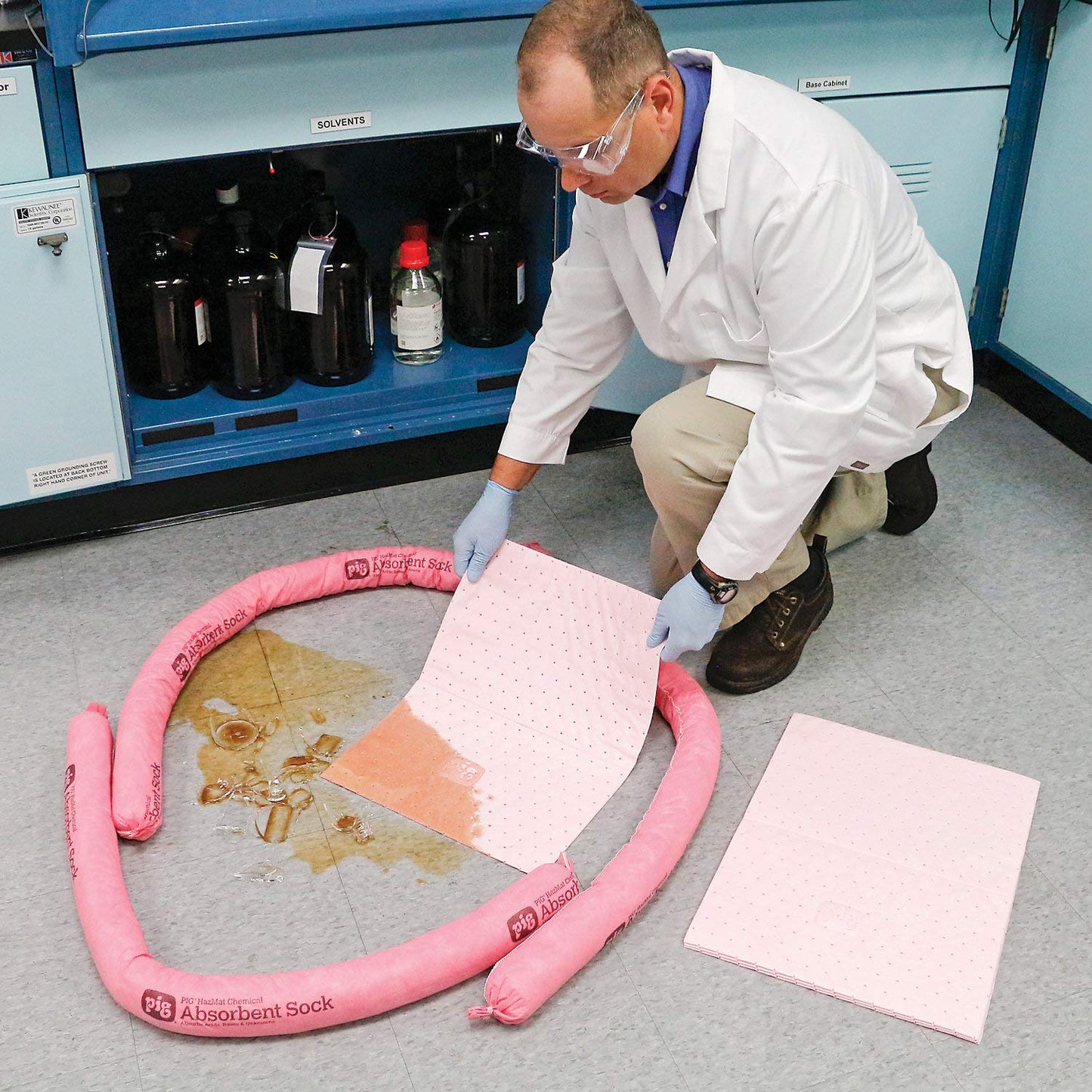PIG Hazmat Spill Kit - 5" W x 15" L x 18" H - Absorbs up to 5 gallons - KIT367